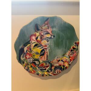 Anthropologie Fancy Fox Salad Plate 8 inches